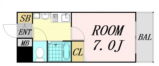 エスリード福島駅前　仲介手数料無料の間取り