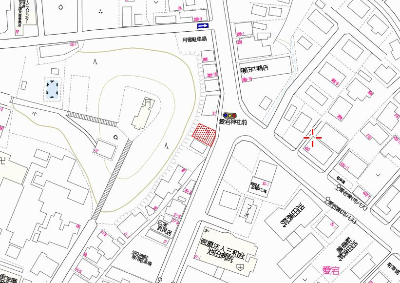 小林市真方の売地の土地図