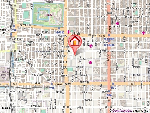 ルクラ京都三条油小路の地図