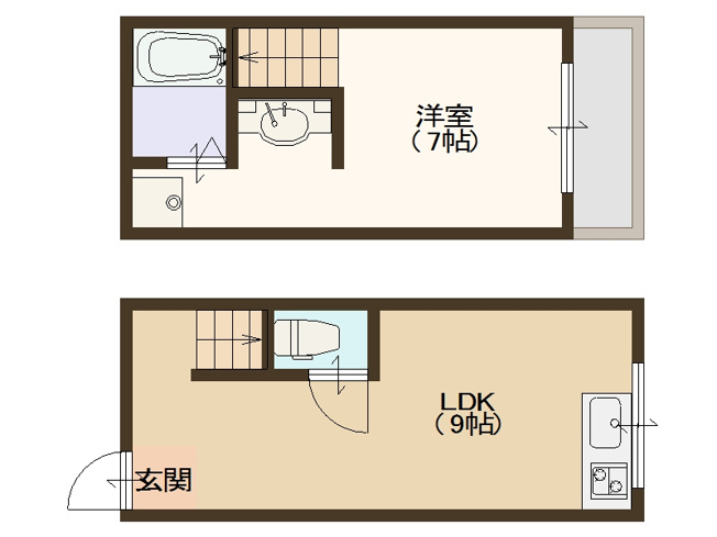 【間取り】 | 天下茶屋アパート