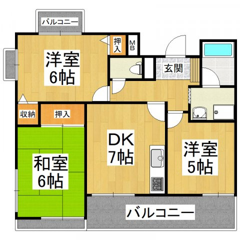 【間取り】 | アメニティレジス富田林