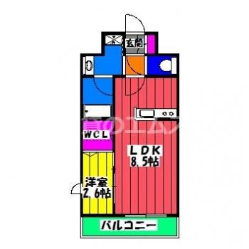 【間取り】 | ツインズ大橋Ａ館 | ツインズ大橋Ａ館の間取り