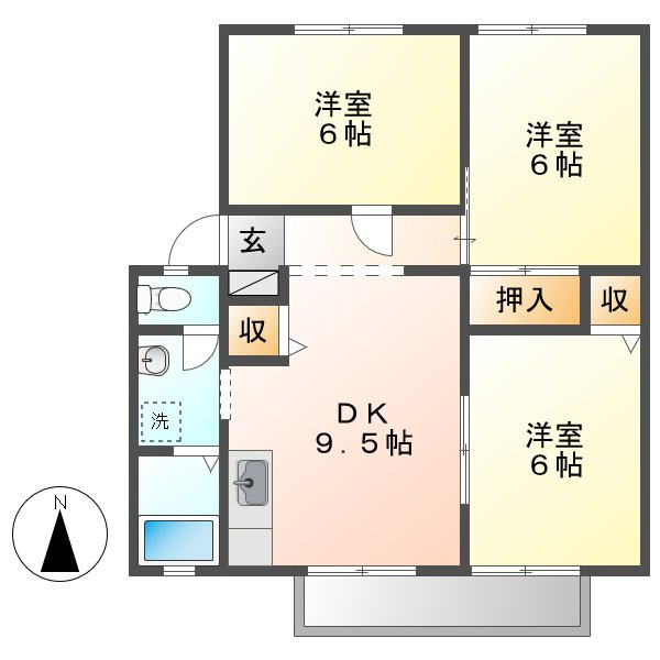 サンビレッジ新田Cの間取り