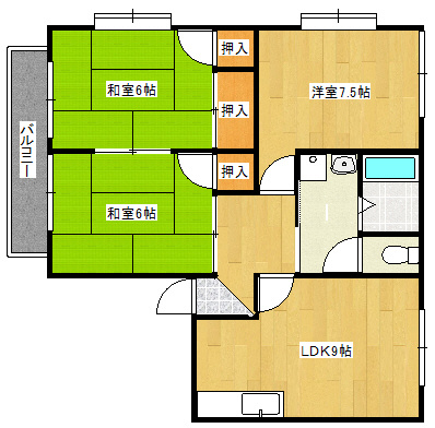 リーベ楢崎の間取り