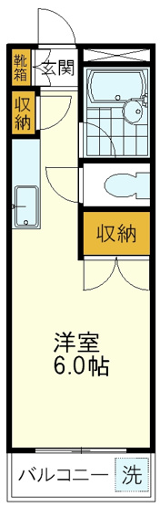 【間取り】 | ハイツ小平 | 反転間取りとなります
