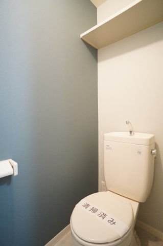 プチロッシュのトイレ|上部に収納棚有り