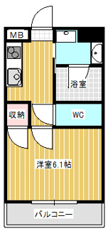【間取り】 | Crest　Mabashi