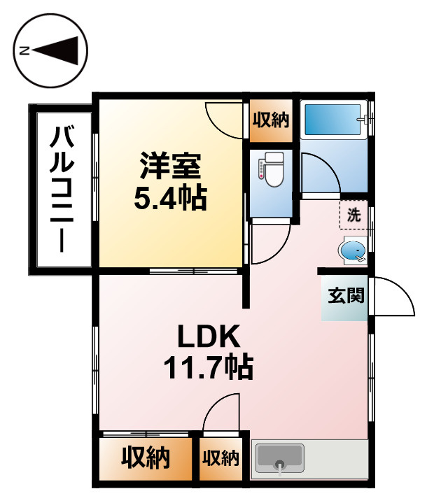 第二あそうコーポの間取り