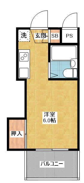 ロイヤルハイツⅡ｜名古屋市の賃貸ならMy賃貸の間取り|ロイヤルハイツII※反転タイプ