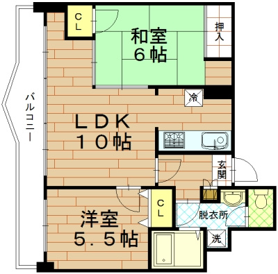 サンシティ四条大宮シャトー朝日の間取り