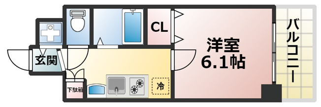 【間取り】 | プレサンス梅田北パワーゲート