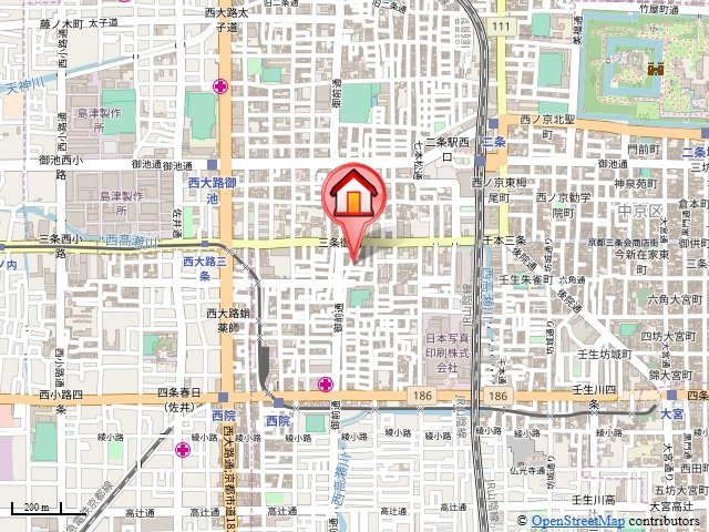 エムハウス京都の地図