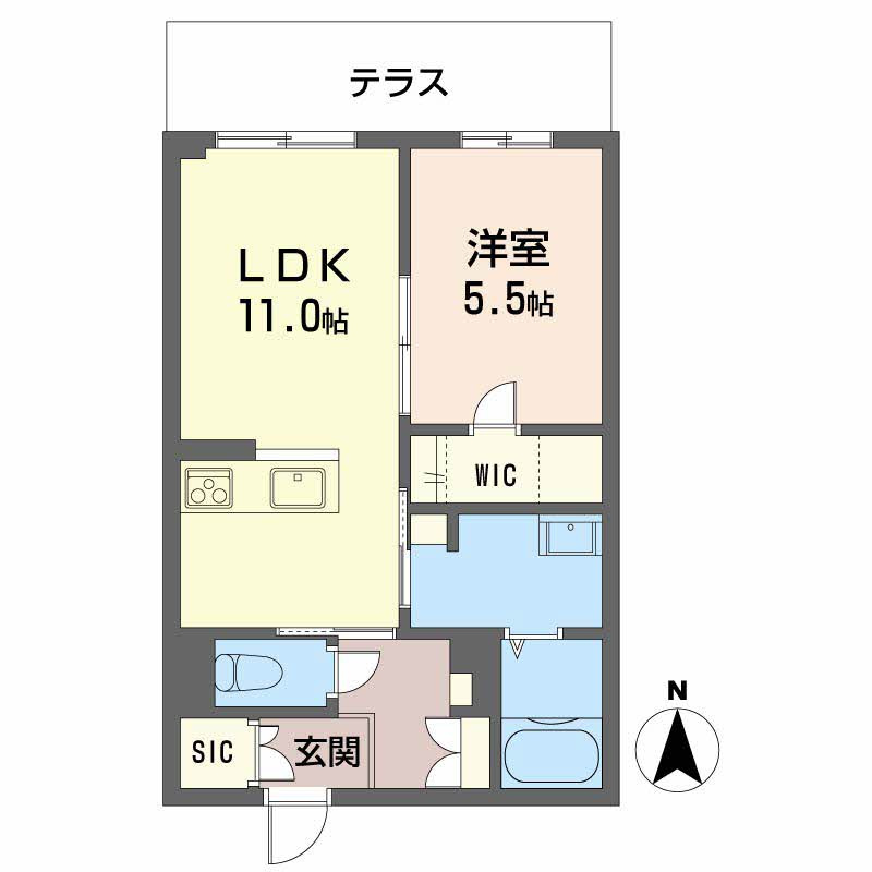 ベレオ小松原の間取り