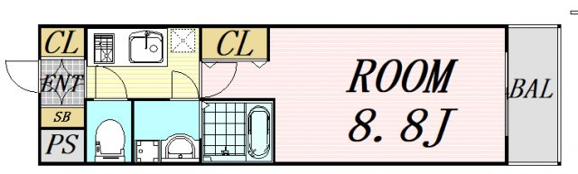 エスリード福島第５　仲介手数料無料の間取り