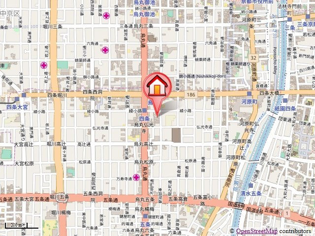 ベラジオ四条烏丸の地図