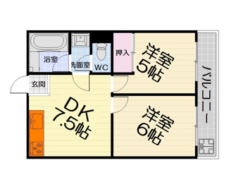 【間取り】 | 共立マンション戎