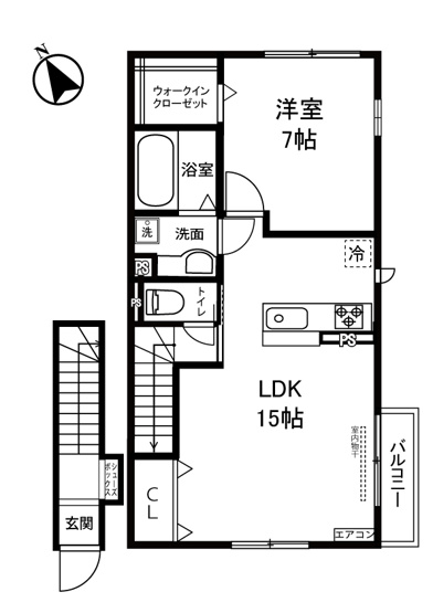 【間取り】 | アガイティーラ | 1LDKタイプはキッチンと寝室を分けたい方におすすめです☆カップルさんや新婚さんにも大人気！なんと言っても最上階・角部屋・全室二面採光なのが嬉しい♪