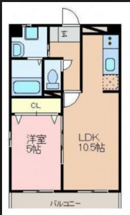 熊本市中央区大江６丁目の賃貸マンションの間取り