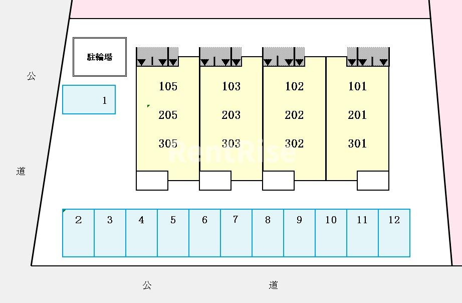 メゾン・ハピネスの駐車場