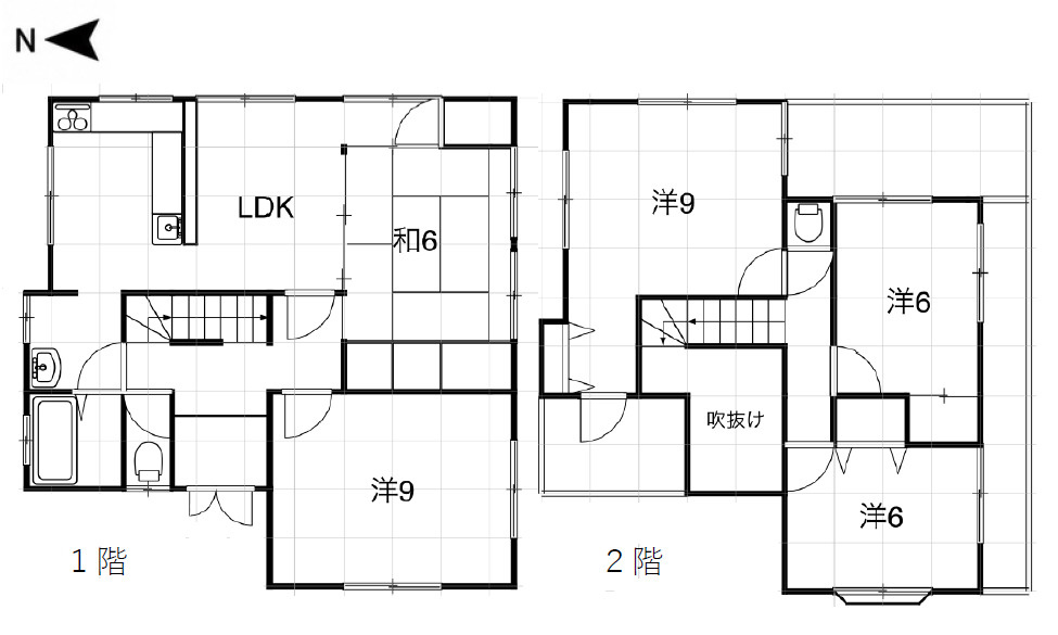 加古川市加古川町中津　中古戸建の間取り|5DKです。