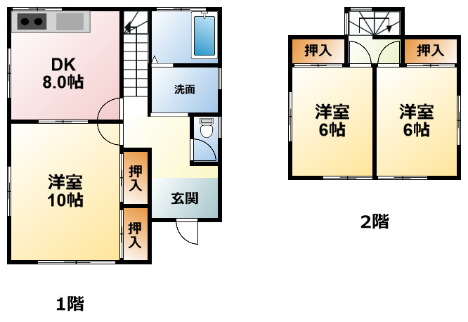 市原市馬立1899貸家の間取り