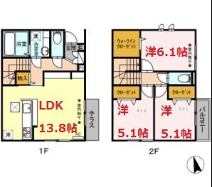 【間取り】 | 稲荷森ハウス | 稲荷森ハウスの間取りです