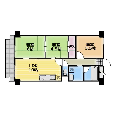 【間取り】 | エソール伊賀ヶ