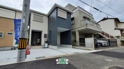 【外観】 | 第2守山区西城　1号棟【仲介手数料無料】西城小学校・守山中学校　　新築一戸建て | 7/27撮影
LINEからのお問い合わせが楽ちんだワン♪