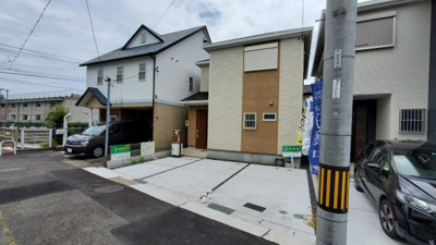 【外観】 | 第2守山区西城　2号棟【仲介手数料無料】西城小学校・守山中学校　　新築一戸建て | 7/27撮影
LINEからのお問い合わせが楽ちんだワン♪