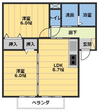 LaForet結城　Bの間取り