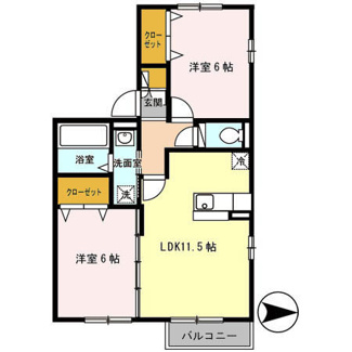 【間取り】 | ヴィルヌーブA棟