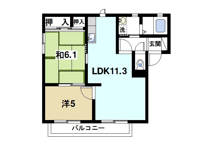 カーサ九条の間取り|ゆったりとしたリビングが魅力的です