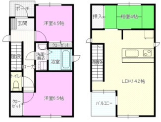 【間取り】 | 中島新町４－１２０５ＫＯＤＡＴＥＸ　I