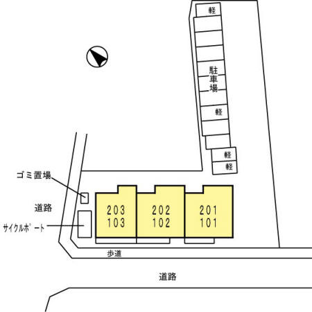 熊本市中央区帯山２丁目のアパートのその他共用部分