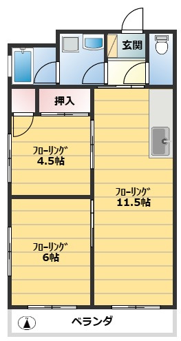 【間取り】 | 中丸ハイツ