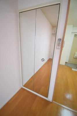 【収納】 | マンション幸宝Ⅱ | 全身の見える鏡で身支度もラクラクです。