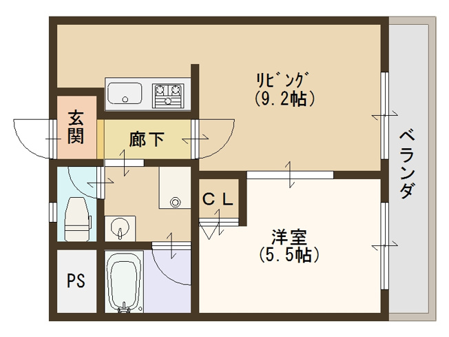 【間取り】 | パシフィック花園町
