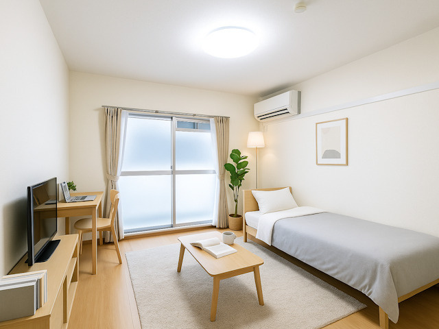 ヴィラあざみの居間・リビング|CGで家具等を配置したもので家具等は含まれません