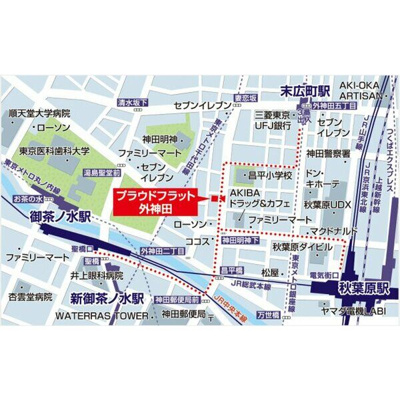 【地図】 | プラウドフラット外神田