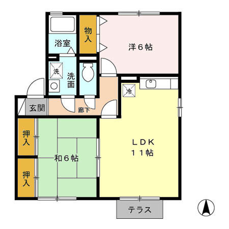 アークフラッツⅡの間取り
