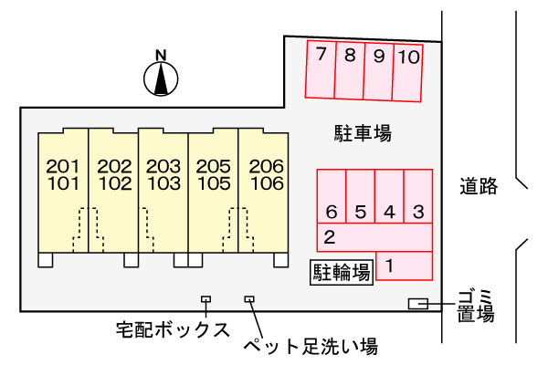フィオーレ桜ケ丘の区画図