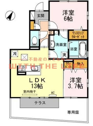 ヴィルヌーブ伍番街【キャッシュバック対象】の間取り