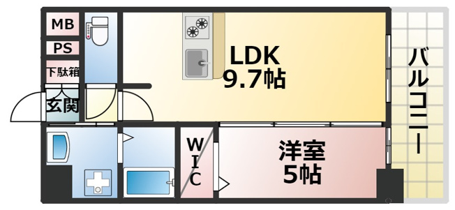 【間取り】 | プレサンス梅田東クォーレ