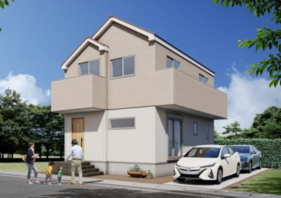 【外観】 | 立川市一番町/新築戸建 | 建物完成予想図