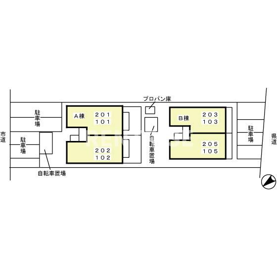 レジデンス ミツ２ Ｂの玄関