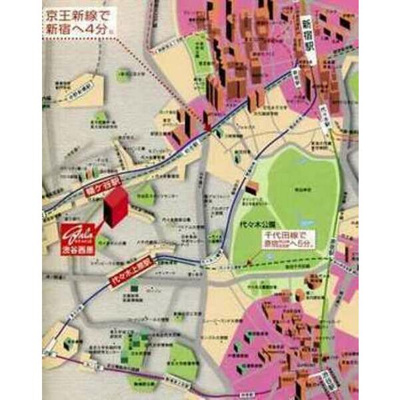 【地図】 | ガラ・ステージ渋谷西原