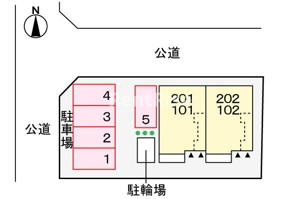 プロムナードの駐車場