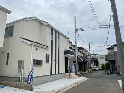 【前面道路含む現地写真】 | 仲介手数料無料　府中市矢崎町3丁目新築戸建て6棟　D号棟