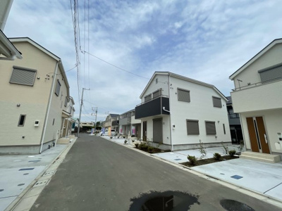 【前面道路含む現地写真】 | 府中市矢崎町5丁目新築戸建て17棟現場７号棟