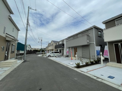 【前面道路含む現地写真】 | 仲介手数料無料　府中市矢崎町5丁目新築戸建て17棟現場５号棟